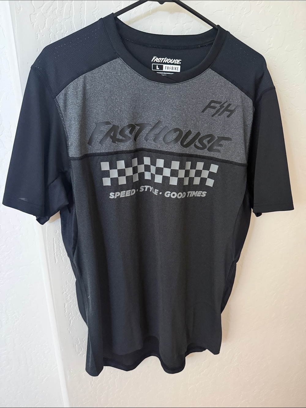 Fasthouse Men’s Black & Charcoal Short Sleeve Performance Tee